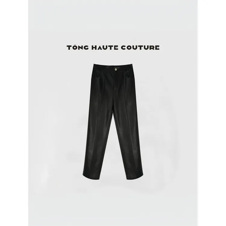 【清思】25新高级感“蛋白皮”时尚百搭皮裤 YK087