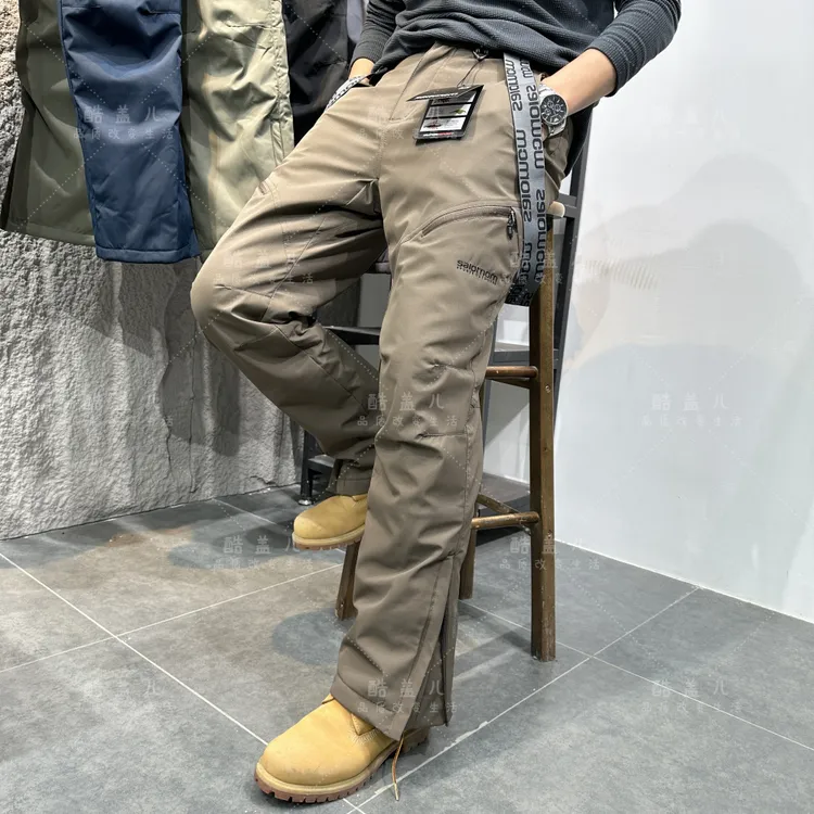 冬季暖炉 防寒保命裤 男士保暖防风加绒加厚背带式滑雪棉裤休闲裤