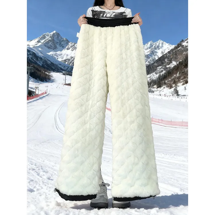 东北哈尔滨零下40度棉裤男冬季加绒特厚羊羔绒裤子三防滑雪冲锋裤