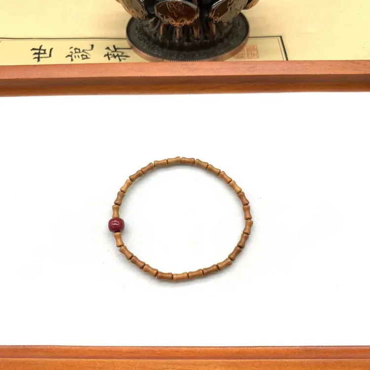 【高升】山东老桃木竹节手串 步步高升国风平安多圈手链