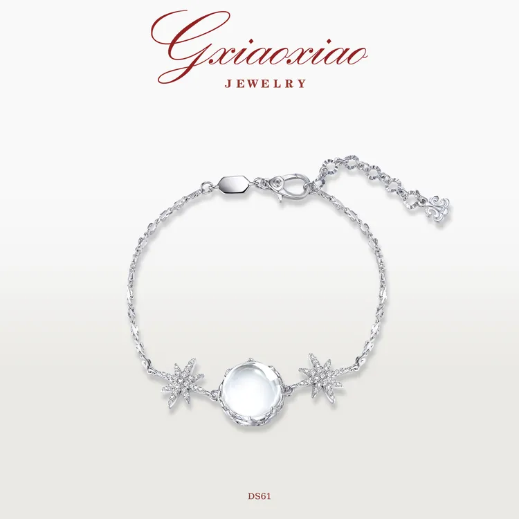 G XIAOXIAO 手链 时尚高级百搭八芒星冰透圆珠手链 DS61新年礼物