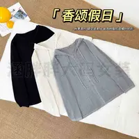 【涵胖胖新品】香颂假日~秋季装饰树脂扣连帽针织衫LT23176【B】