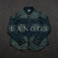  LANGGS&浪叔 25秋季复古水洗纯棉牛仔衬衫-6993