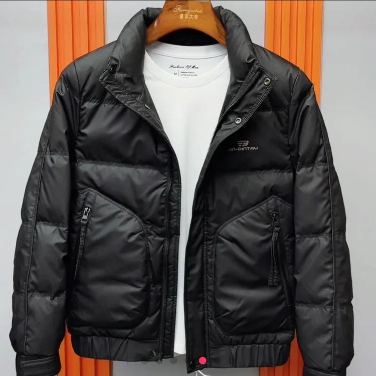 轻奢防寒男士韩版立领常规款加厚休闲羽绒服