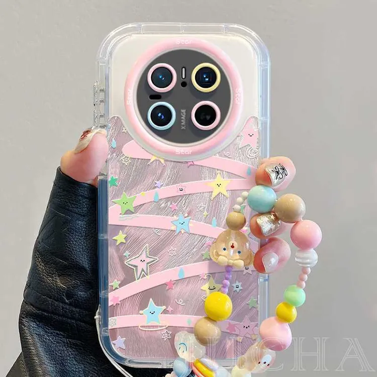 彩色小星星适用华为pura70手机壳防摔iphone14高端VIVO新款荣耀