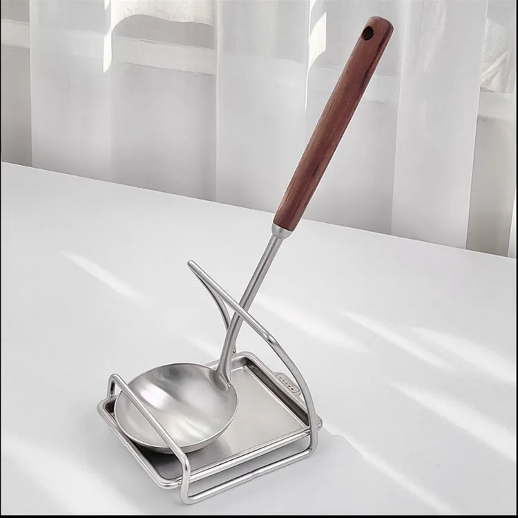 厨贵妃304不锈钢汤勺架托台面可立锅铲架厨房锅盖架置物架收纳架