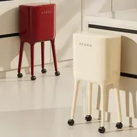 轻奢带脚垃圾桶家用厨房高脚可移动垃圾收纳桶大容量免弯腰