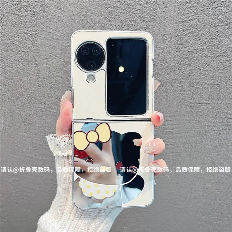 （OPPOfindN3flip系列)金属折叠镜面适用OPPOfindN3flip手机壳防摔