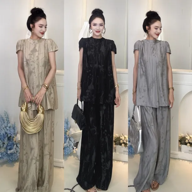 ADLA孕妇可穿新款裤子加长春夏季裤子套装高级感显气质韵染