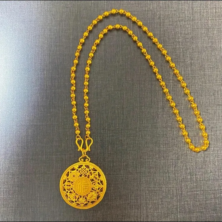 【孟加拉赤金】【卡4圆珠项链】时尚女款 潮流百搭 百搭不掉色精美