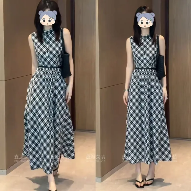 2025夏季新款时尚显瘦气质女士网红洋气连衣裙百搭款D21328