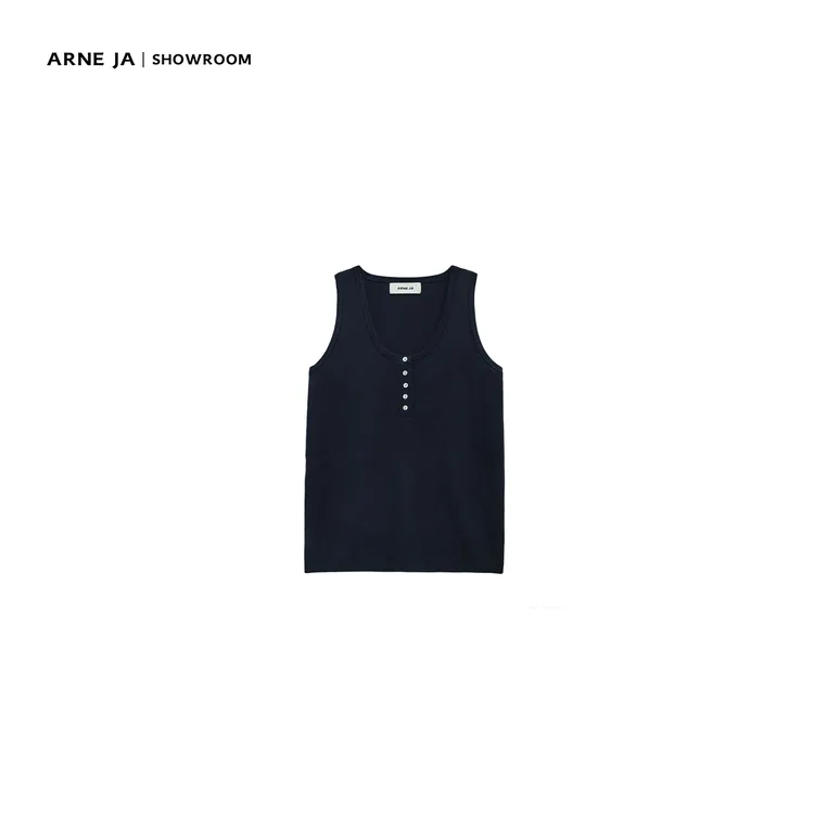 ARNE JA｜“长期主义”高延展羊毛基础U领背心W6212057