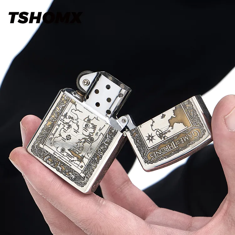 TSHOMX【权游】过节送男友生日礼物冰与火之歌刻字防风煤油打火机