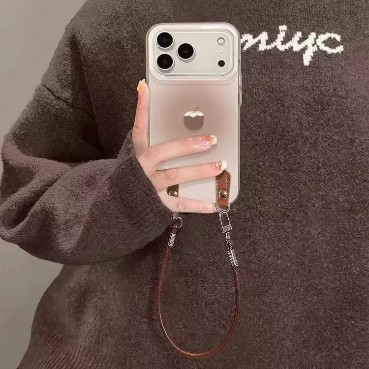 ins晕染椰子皮挂绳适用苹果17Promax手机壳vivo华为oppo小米防摔