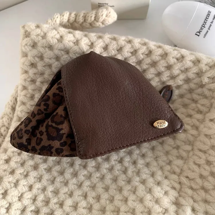 【808】鲨鱼夹东大门豹纹皮革鲨鱼夹贝壳夹饺子夹后脑啥全盘发发夹