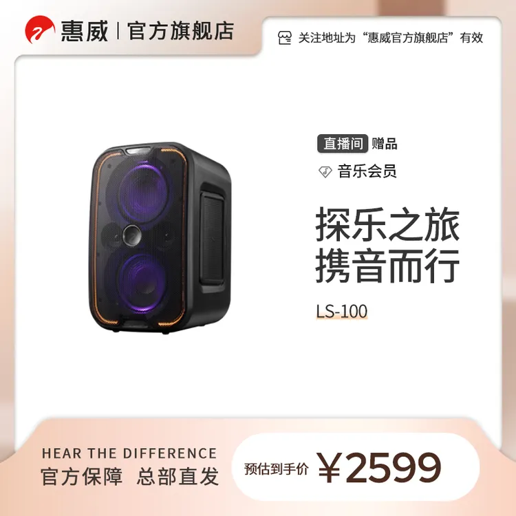 惠威LS-100户外便携蓝牙K歌音箱家用唱歌卡拉OK无线麦克风Links