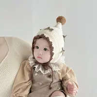 休闲风韩版秋冬洋气女帽子韩系高顶婴幼儿圆顶少女风