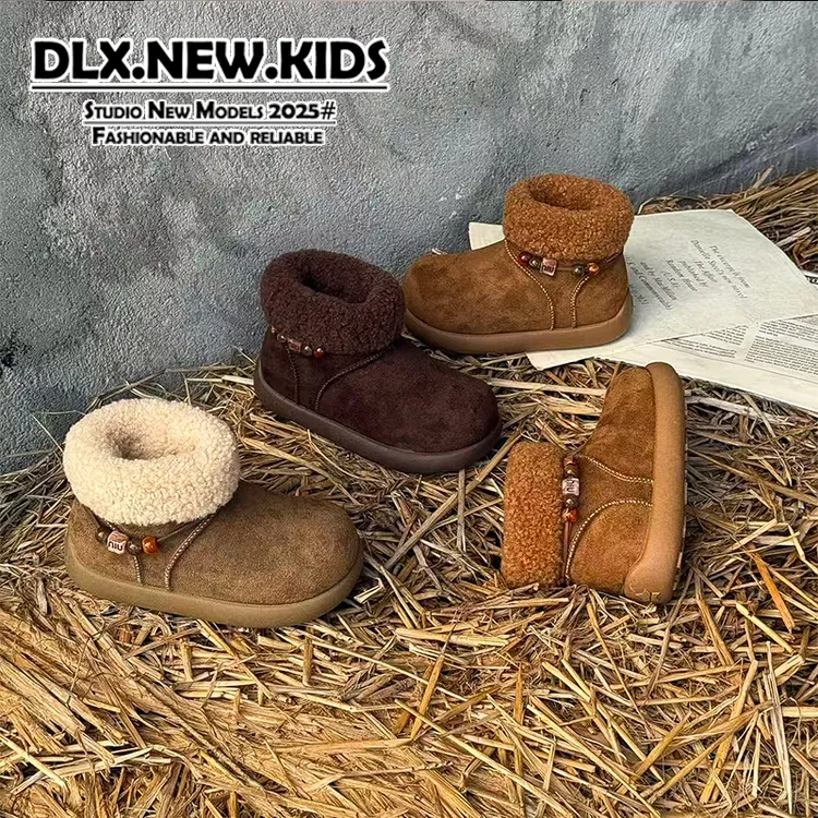 【美妞推荐】大头雪地靴冬季新款儿童加绒加厚保暖防滑大棉鞋-9903