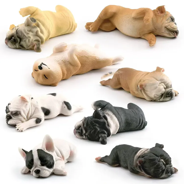 解压可爱桌面摆件宠物狗狗睡姿搞笑桌面摆件可爱桌面装饰摆件法斗