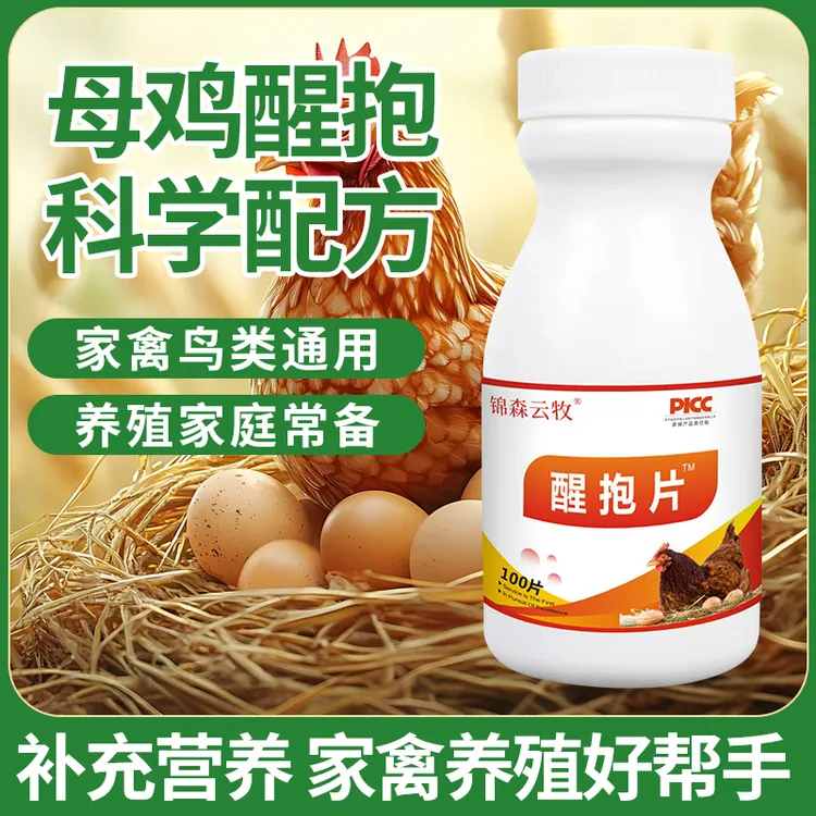 醒抱片【视频同款】鸡鸭鹅鸽子禽类醒抱灵100片/瓶饲料添加剂