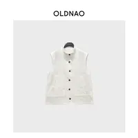 【OLDNAO】品牌订单线水蒸棉抽绳立领马甲-SX-AZ53123