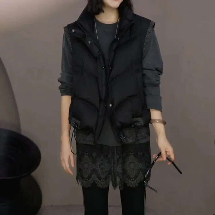 反季大码羽绒棉服马甲女外穿洋气秋冬2025新款坎肩无袖中老年外套