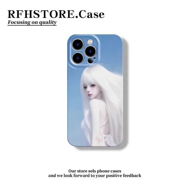 ZMGX白发女孩适用iPhone17promax菲林手机壳华为P70oppo小米vivo
