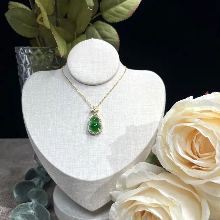 坠链均925银 纯银冰透葫芦项链新中式轻奢高级感新款锁骨链气质