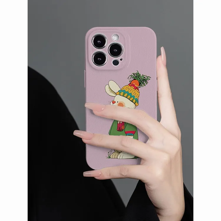 菲林软壳防摔围巾兔子适用苹果16华为reno14小米15vivox200 1加