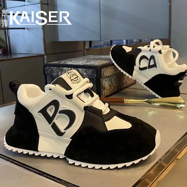 KAISER/凯撒·男鞋春季潮流厚底休闲运动鞋子男款高级感包底老爹鞋