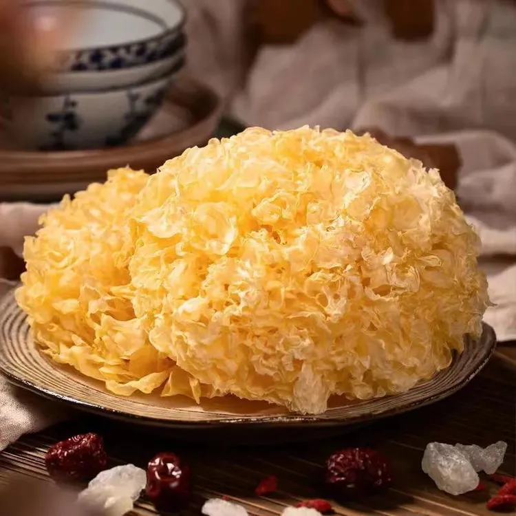 云南大山野生菌山货银耳小银耳自然黄色无熏硫胶质感好