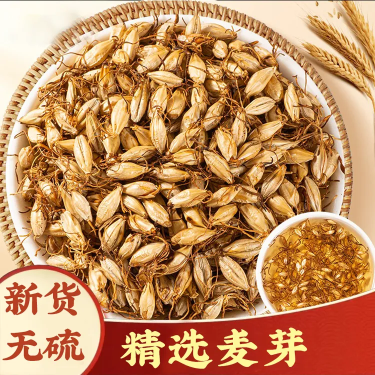 【麦芽】大麦茶麦芽焦山楂陈皮炒麦芽儿童三星汤炒谷芽泡水泡茶正品