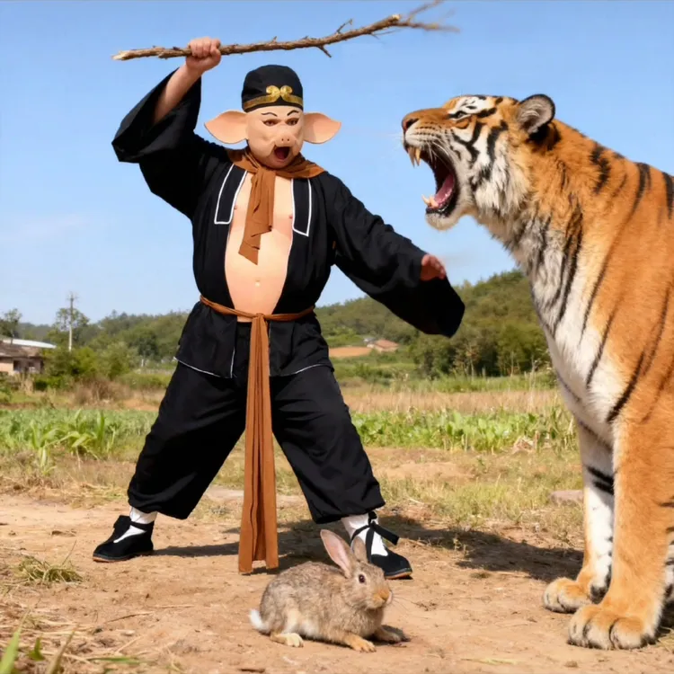 猪八戒服装全套搞笑整蛊拍抖音视频婚庆主持喜公公开业活动衣服