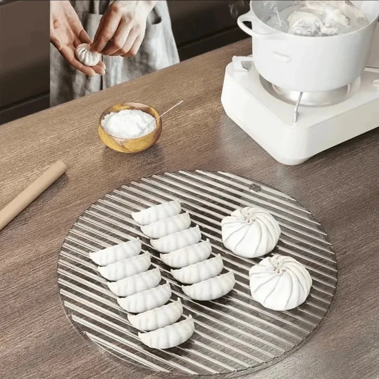 【9·9/2个】家用轻奢饺子盘盖帘饺子垫火锅备菜盘饺子盘