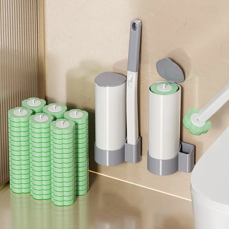 一次性马桶刷壁挂免打孔家用带清洁液可抛式替换刷头卫生间洁厕刷