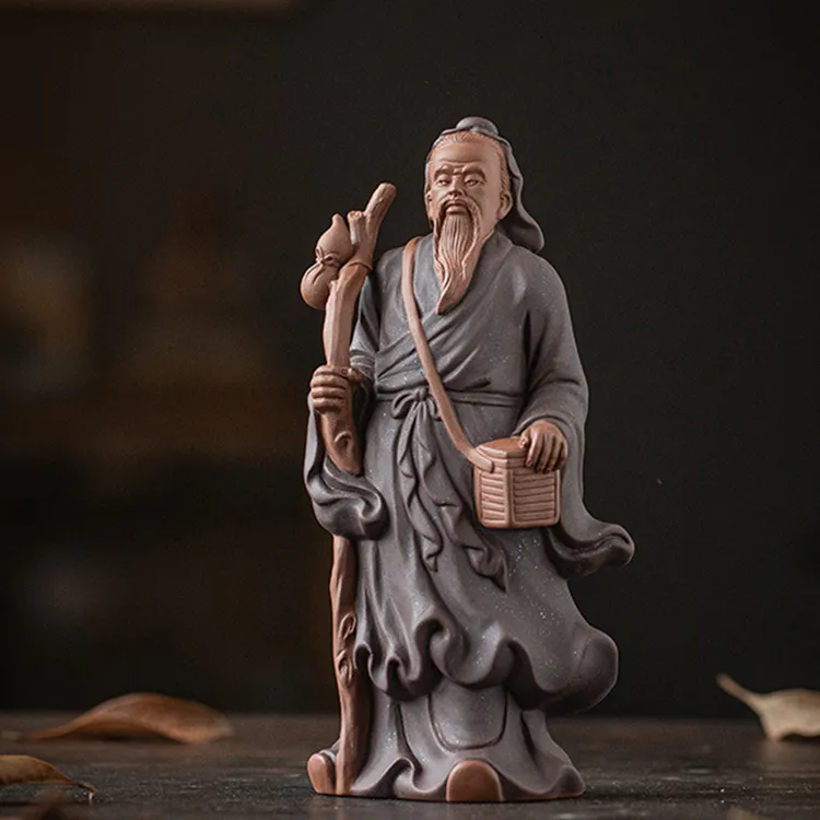 陶瓷摆件神医华佗人物创意家居客厅茶室茶桌面禅意装饰工艺品摆设