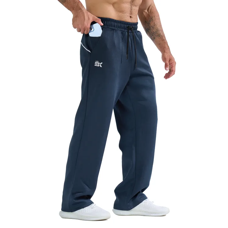 步洛击 空气层垂感阔腿运动裤 隐蔽拉链口袋 反光设计 ACK32