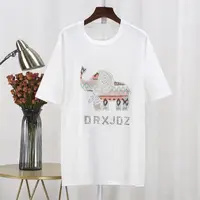 春夏新品！女士夏季圆领刺绣亲肤舒适短袖T恤F707