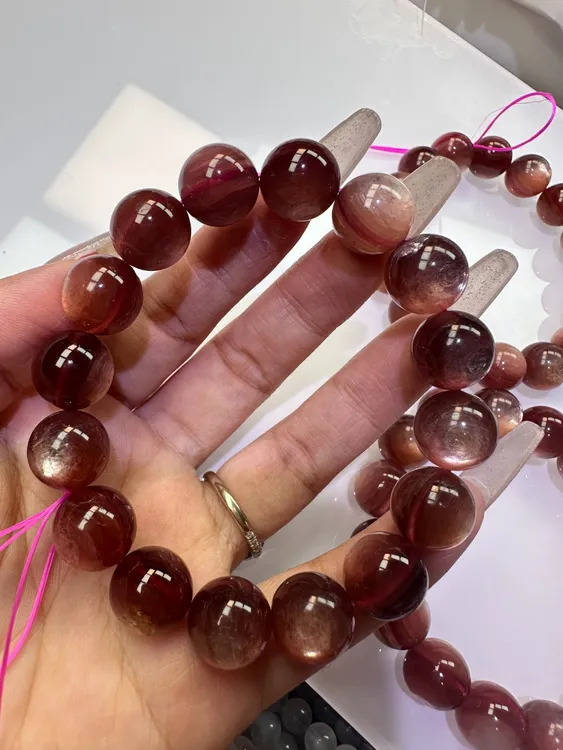 天然水晶手链直播挑选【多样性发货】白黄紫粉灰红蓝绿巴西水晶