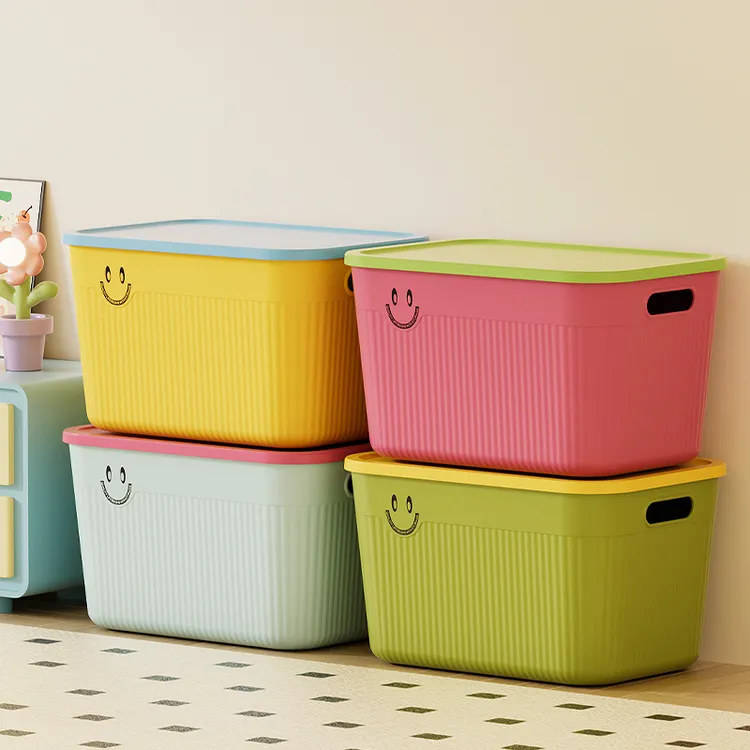 何亦多巴胺桌面收纳盒零食文具玩具杂物整理神器化妆品宿舍置物筐