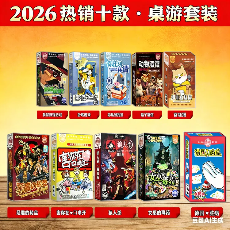 桌游聚会新款合集正版狼人杀德国心脏病毒药儿童情侣益智商品图
