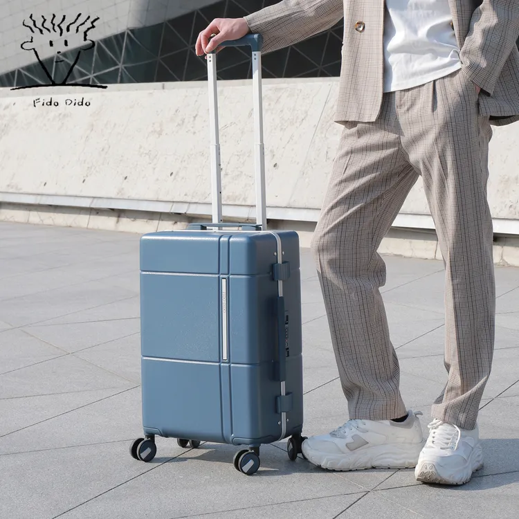 菲都狄都防水万向轮铝框拉杆箱20-28寸旅行箱磨砂复古防盗行李箱