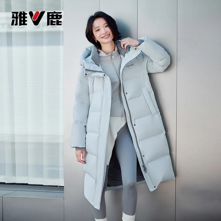 女士羽绒服新款2026爆款雅鹿长款羽绒服过膝通勤风防风女秋冬穿搭