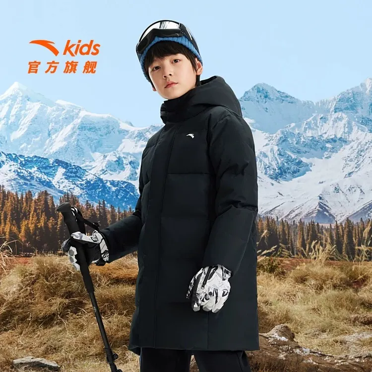 【东北特供加厚】安踏儿童25冬季新款保暖防风御寒保暖长款羽绒服