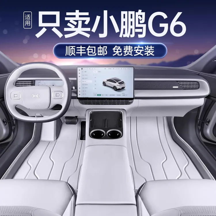 适用25款小鹏G6全包围小鹏g6内饰改装饰地毯用品实用汽车用品脚垫
