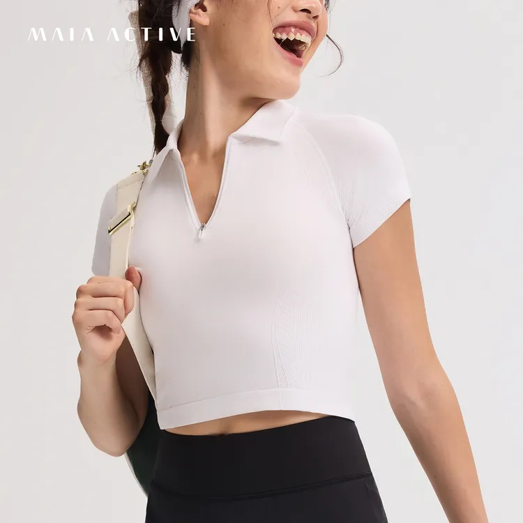 3D一体织短袖POLO衫训练跑步休闲户外瑜伽T恤 MAIA ACTIVE 53PL31
