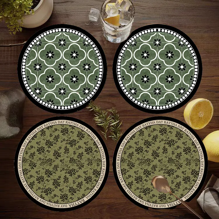 原创吸水茶垫沥水国风复古餐桌垫厨房茶杯茶桌垫