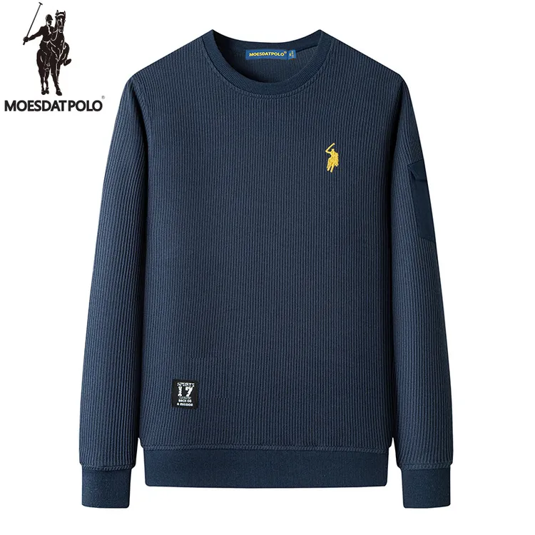 保罗正版polo圆领刺绣马标打底衫卫衣男士套头男装宽松码加厚休闲