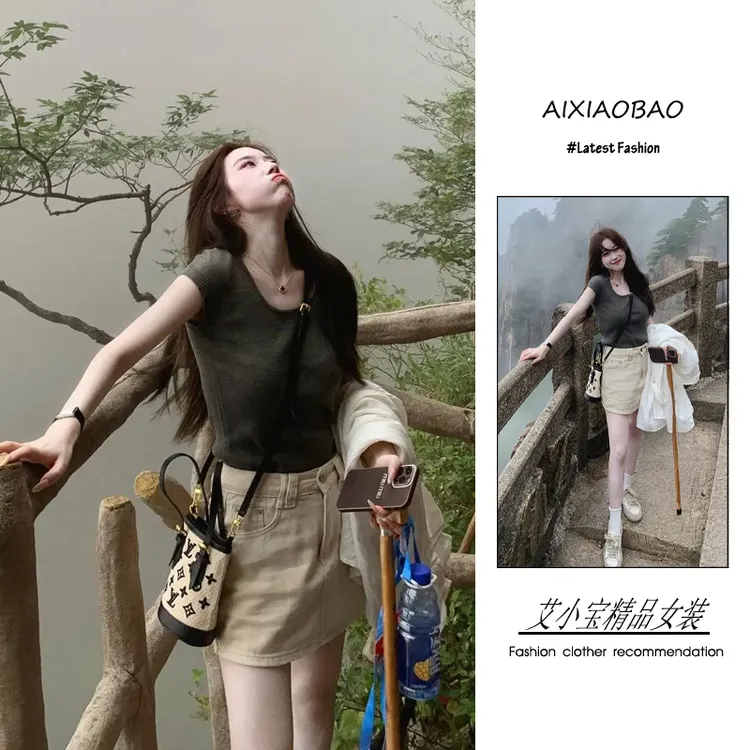 夏季2025新款一整套女装韩系穿搭温柔风气质显瘦上衣半身裙两件套