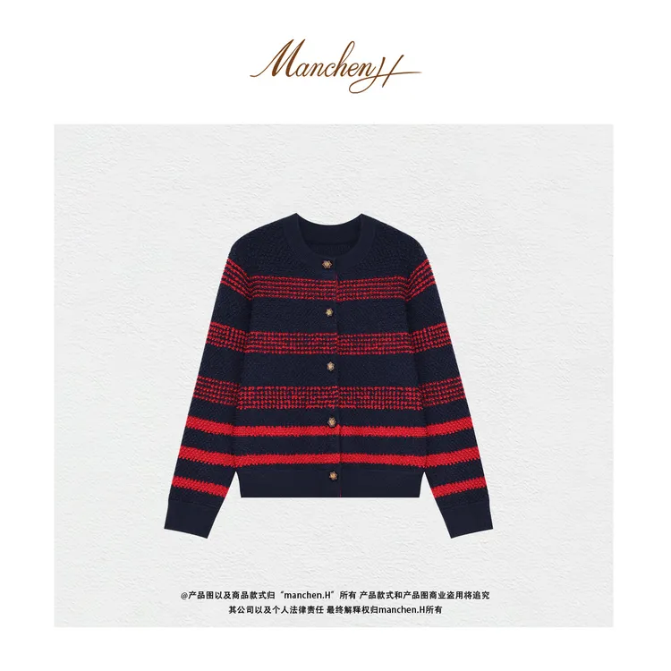 manchenh"里约艺术"KVss原厂纱100羊绒毛巾绣织发手工包扣开衫